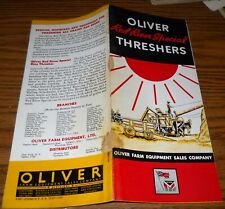 1939 OLIVER RED RIVER SPECIAL THRESHER FARM TRACTOR ADVERTISING BROCHURE VINTAGE picture