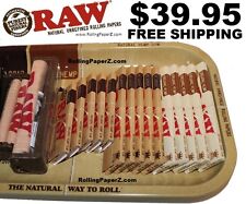 18 Pieces RAW ROLLING COMBO - TRAY +1 1/4 + KING SIZE PAPERS + 2 ROLLING MACHINE picture