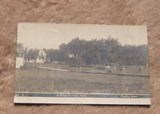 Shelby IA Iowa RPPC City Park Man Mowing Grass 1908 Real Photo Postcard picture
