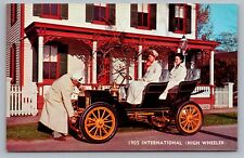 1905 International High Wheeler Antique Car Automobile Postcard Vintage F6 picture