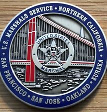 US Marshals Service - Northern District of CA Golden Gate silver challenge coin picture