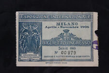 1906 ESPOSIZIONE INTERNAZIONALE MILANO MILAN INTERNATIONAL WORLD EXPO TICKET picture