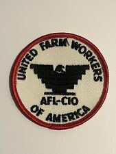 NEW VTG AUTHENTIC UNITED FARM WORKERS UFW AFL-CIO UNION EMBROIDERED 3”PATCH RARE picture