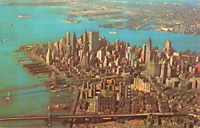 Vintage Postcard, Lower Manhattan Skyline, New York City, NY* picture