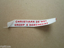 Christiaan De Wet Groep 4 Dordrecht Scout Group Troop Name Tape Badge picture
