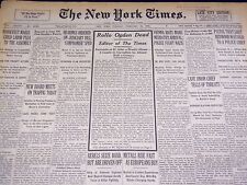 1937 FEB 23 NEW YORK TIMES - ROLLO OGDEN DEAD EDITOR OF THE TIMES - NT 1298 picture