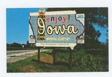 Postcard Welcome to Iowa Old Sing 1975 Vintage advertising posted 5.5x 3.5 in picture