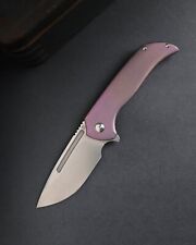 Custom Artisan Trux, Titanium EDC Knife, S35VN Blade, Custom Purple Anodizing picture