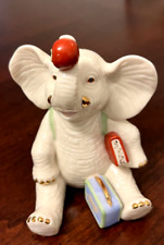 Lenox Teachers Pet Elephant Apple Lunch box back Pack book Figurine gift picture