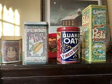 Lot of 4 vintagex tins including 1993 Quaker Oats Tin Limited Edition picture