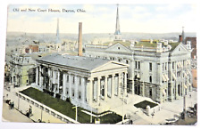 Dayton Ohio Old And New Court Houses Postcard 1911 picture