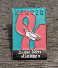 Zoological Society Of San Diego Member San Diego Zoo Pink Flamingo Lapel Pin picture