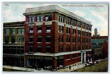 Davenport Iowa IA Postcard New Lane Building Exterior View c1910 Vintage Antique picture