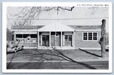 1950's US POST OFFICE GEORGETOWN MASSACHUSETTS OLD TRUCK SHOE STORE POSTCARD picture