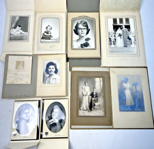 Antique 1800s to Vintage 1960s Cabinet Card Photos - Lot of 10 picture