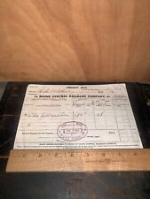 1914 Maine Central Railroad Freight Bill Fryeburg Station picture