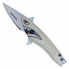 SMALL ASSISTED DESERT COLOR CAMO SHARK POCKET KNIFE 5