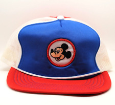 Vintage Walt Disney Mickey Mouse Snapback Trucker Rope Hat VTG Disneyana Cap picture