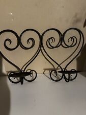 Black Wrought Iron Candle Wall Sconces picture