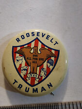 Roosevelt Truman 1944 President Political Campaign Pin Pinback picture