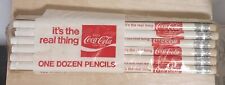 12 Vintage Coca Cola White & Red Pencils Sealed / It’s The Real Thing Opened picture