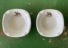 Two Vintage Syracuse China Ashtrays, Trend, 92-G USA, Horse And Rider picture