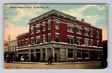 Union City PA-Pennsylvania, Home National Bank, Antique, Vintage c1916 Postcard picture