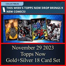 TOPPS MARVEL COLLECT TOPPS NOW NOVEMBER 29 2023 GOLD+SILVER 18 CARD SET picture