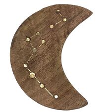 MATR BOOMIE Crescent Moon Inlay Big Dipper Constellation Wood Trinket Dish Decor picture