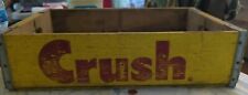 Vintage Crush, Hires Soda Pop Wood Crate Store Box Squirt Vernors INC. Yellow picture