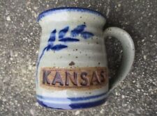 KANSAS Souvenir 10oz COFFEE MUG Flint Hills Clay Works Marion, KS ~ defunct picture