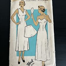 Vintage 1940s New York 461 Old Hollywood Slip + Panties Sewing Pattern 42 USED picture