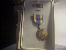 1967  AIR  MEDAL IN CASE WITH RIBBON BAR AND LAPEL PIN picture