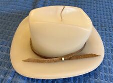 Off White Cowboy Western Hat Candle (This Is A Candle) 7” x 4” x 5.5” picture