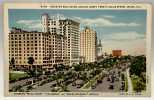 Biscayne Boulevard Looking North from Flagler Street, Miami, FL Postcard picture