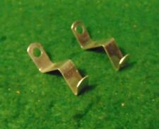 (2) SIZE 9 CERAMIC RESISTOR MOUNTING CLIP BRACKETS NOS picture