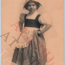 ID'd 1906 St Louis Cute Trad Dutch Little Girl Photo Clog Wissmath Oldfield B15 picture