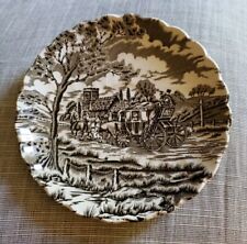 Vintage Royal Mail Fine Staffordshire Ironstone England Stagecoach Saucer  picture