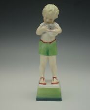 c.1939 WARTIME ROYAL WORCESTER PORCELAIN 3281 FRIDAY'S CHILD BOY WITH KITTEN 7