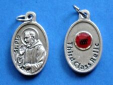St. Saint Pio + Third Class Relic - OX 1 inch Medal picture