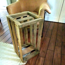 Vintage Rustic Wood Slat Melon Produce Crate Large 18x14.5x8 Old Primitive Box picture