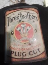 VINTAGE  THREE FEATHERS TOBACCO POCKET TIN picture