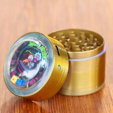 50mm 4-Layer Zinc Alloy Herb Grinder with Illuminated Dice Lid, Yellow picture