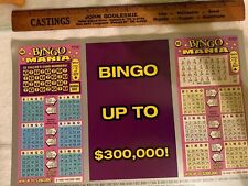 BINGO MANIA UP TO $300,000 LOTTERY GAMES SIGN MICHIGAN VERY RARE VINTAGE picture