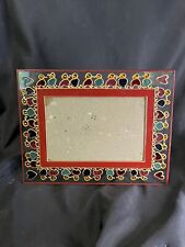 VINTAGE GLASS KISSING DUCK 4 X 6” PICTURE PHOTO FRAME  picture