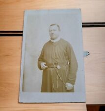 Priest Man of the Cloth in Religious Robe Collar 1800s CDV Photo Card picture