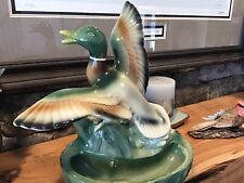 Vintage Mid Century TV Lamp Light Planter Ceramic Duck Flight Mallard 13