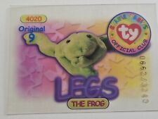 TY Beanie Baby Trading Card, Original 9,  #4 Legs Blue # 0662/3240 picture