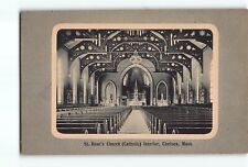 Old Postcard interior St. Rose's Catholic Church Interior Chelsea MA picture