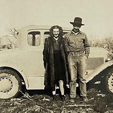 Vintage Snapshot Photograph Handsome Man & Beautiful Women Car Palisade CO picture